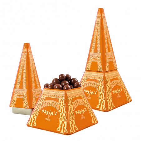 Etui 2 mini tours Eiffel - Perles de chocolat assorties