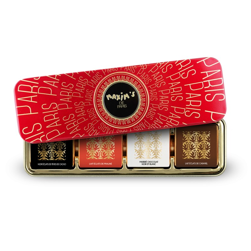 Plumier Maxim's - 8 Carrés de chocolat assortis