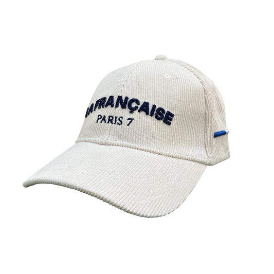 Casquette velour La Française blanche